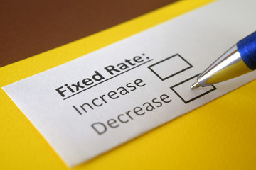 Obraz premium One person is answering question about fixed rate.