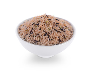 rice bowl on white background