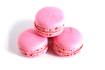 Macaroons on a white background