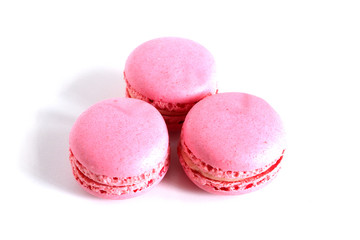 Macaroons on a white background