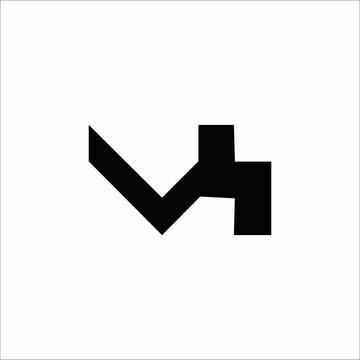 VH letter logo template design vector