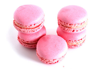 Macaroons on a white background