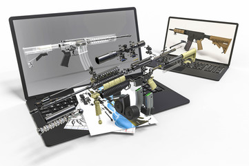 Computer aided design in Mold design with 3D software. Business, development.