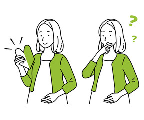 Set of pregnant women with beginner marks.