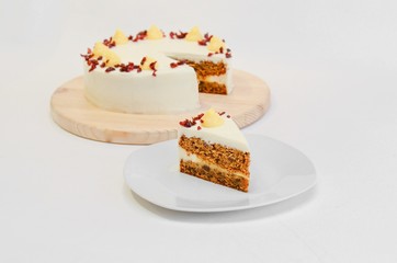 Cake on a white background