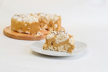 Cake on a white background