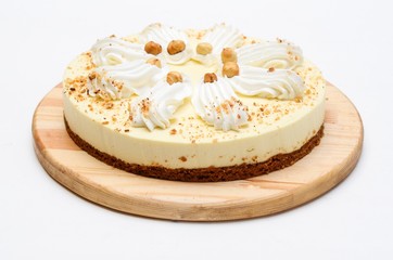 Cake on a white background