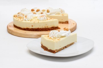 Cake on a white background