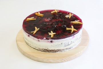 Cake on a white background