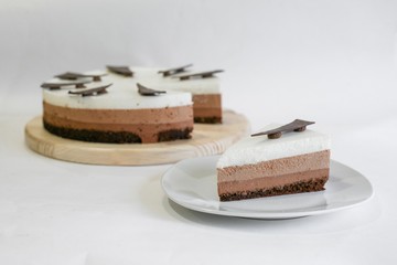 Cake on a white background