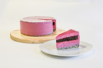 Cake on a white background