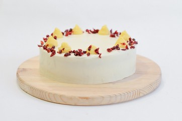 Cake on a white background