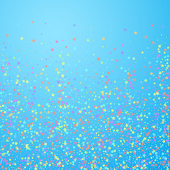 Festive confetti. Celebration stars. Colorful star