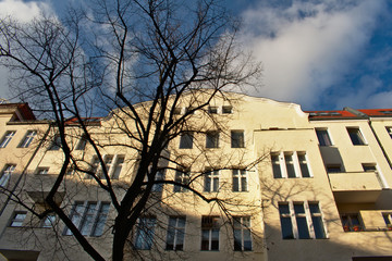 Facade of an old apartment building in Charlottenburg Berlin germany