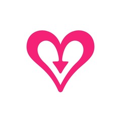 logo love and devil icon vector