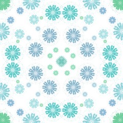 Colorful symmetrical flower illustration background
