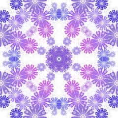 Colorful symmetrical flower illustration background