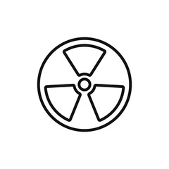 radioactive icon with outline style design