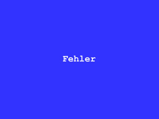 Fehler PC