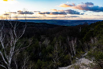 sunset over the mountains
