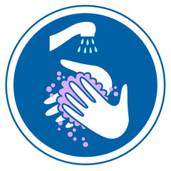 Hand washing Mandatory sign