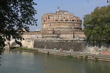 View of the Castle Sant'Angelo in Rome