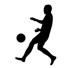 black silhouette of a soccer player