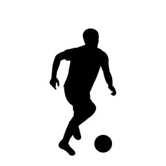 white background, black silhouette of a man running