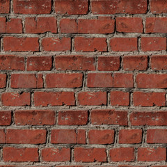 Red bricks wall seamless texture