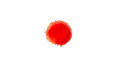 Blood drop isolated on white background. Japanese flag made from blood. Covid-19 outbreak