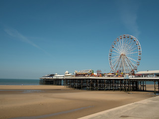 Blackpool beach and Ferris wheel