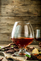 Glass of brandy, whiskey or cognac