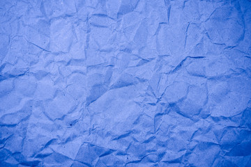 Abstract pattern background of crumpled paper texture blue