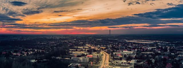 Fototapeta na wymiar Urban Agglomeration, Europe, Poland, Mazovia, Pruszków