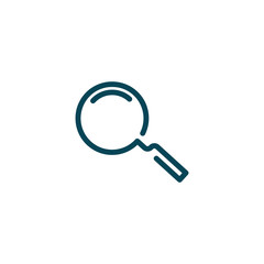 Search icon outline style on white background symbol