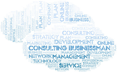 Fototapeta premium Consulting Businessman typography word cloud.