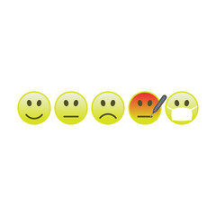 Smiley icon flat set vector symbol icon