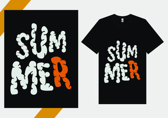 Summer Text for T-shirt Design. Hand Lettering Typography concept. Inspirational Quote.  Prints on T-shirts. vector illustration