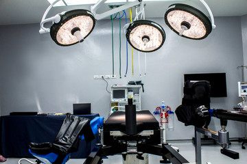 equipment and medical devices in modern operating room take