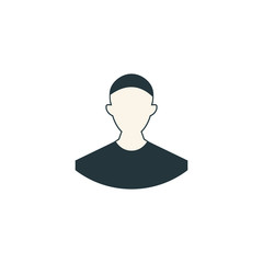 man icon vector symbol person flat line style