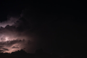 Fototapeta premium Lightning in the rainstorm at night