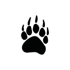 icon trace of the bear. vector illustration © ilyanatty