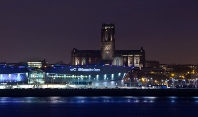Fototapeta na wymiar Liverpool waterfront night shot 19