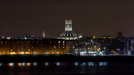 Fototapeta na wymiar Liverpool waterfront night shot 16
