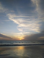sunset over the sea
