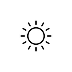 Sun icon vector. Brightness icon vector