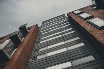 Futuristic regeneration of city's with luxurious city living apartments. Real estate expensive...