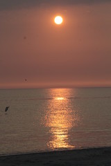 glei&szlig;ender Feuerball im Abendhimmel