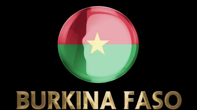 3D intro illustration intro representation of the flag and country of Burkina Faso