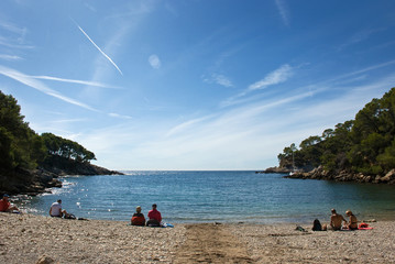 Obraz premium Calanques bei Marseille und Cassis, Blick in die Bucht 